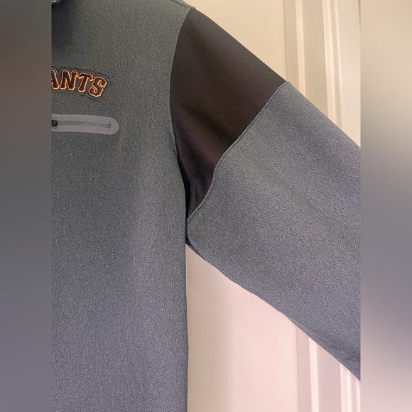 Nike SF Giants Quarter Zip Pullover Gray Orange S MLB Baseball Athletic Top - Picture 6 of 10